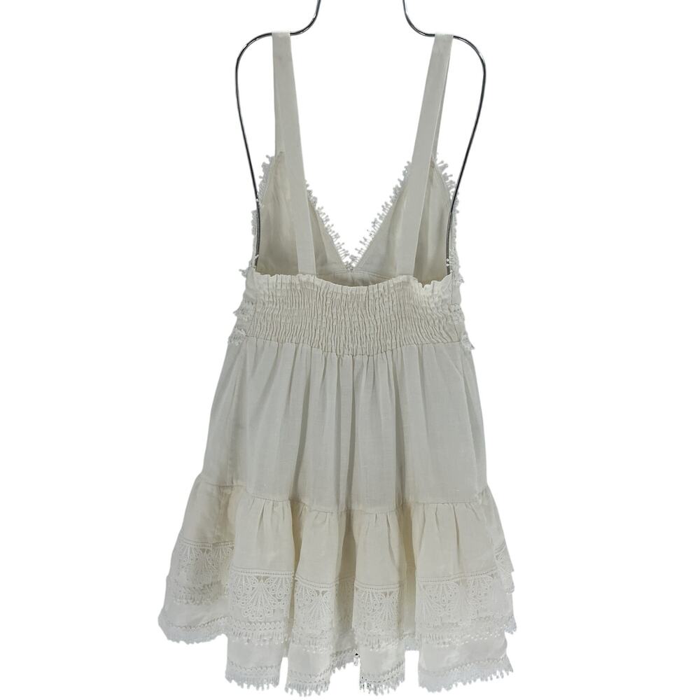 Waimari Lace Trimmed White Charlotte Dress Size L - Picture 3 of 4